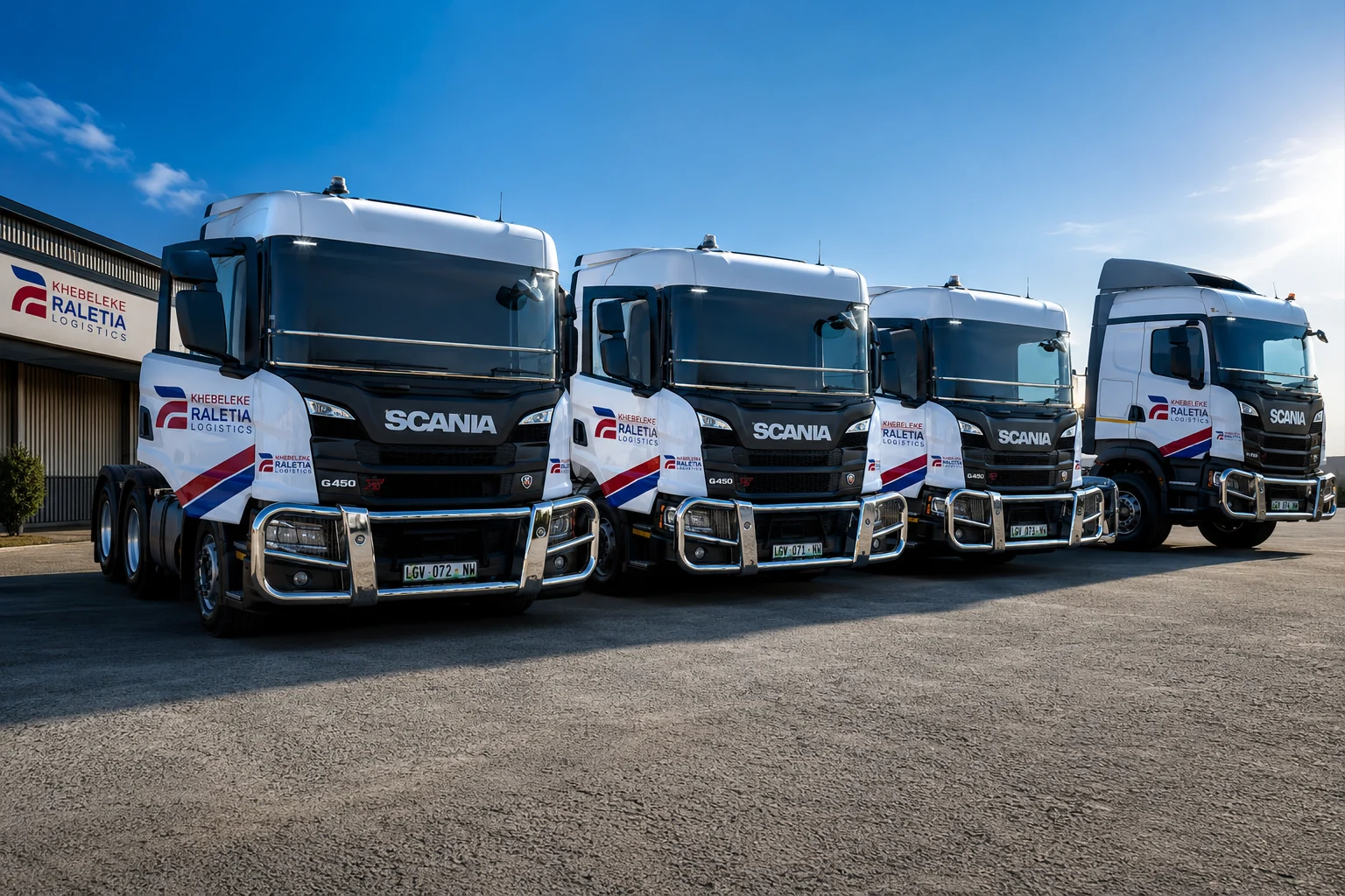 Khebeleke Raletia Logistics fleet of trucks